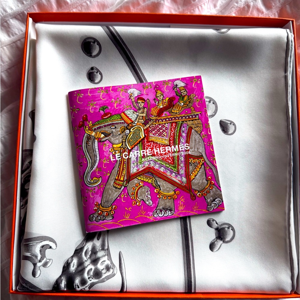 Hermes Silk Scarf VIF ARGENT